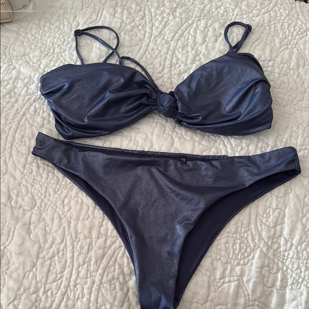 Zara Blue Bikini Swim Set